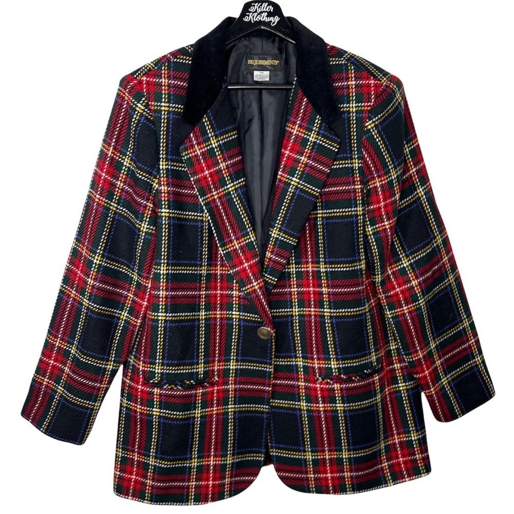 Vintage 90’s Plaid Blazer Jacket